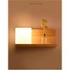Modern Led Wooden Wall Lamps Nordic Frosted Glass Wood Lights Sconce Hallway Aisel Hotel Bedroom Minimalist Solid Wood Corridor