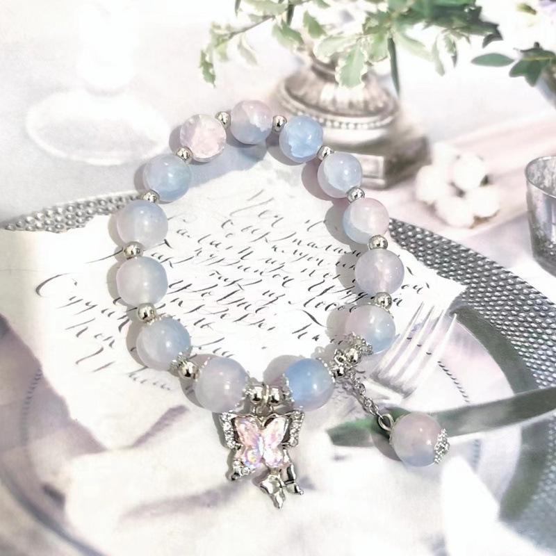 Festive Holiday Christmas Tree Bracelet with Lampwork Beads