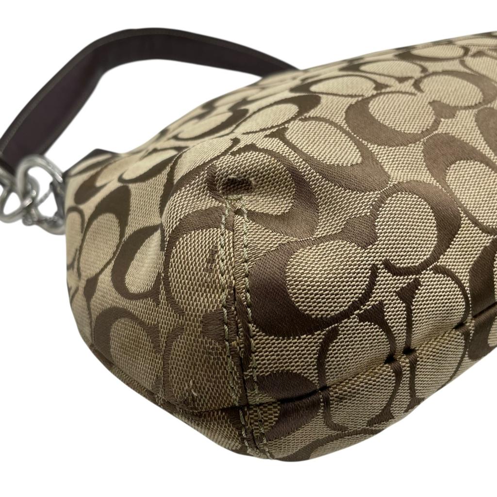 Used COACHShoulder Bag Brown canvas/Patent leather Women