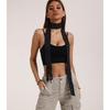 Women Skinny Scarf Thin Choker Belt Blingbling Long Tie Scarf Bag Handle Wrap