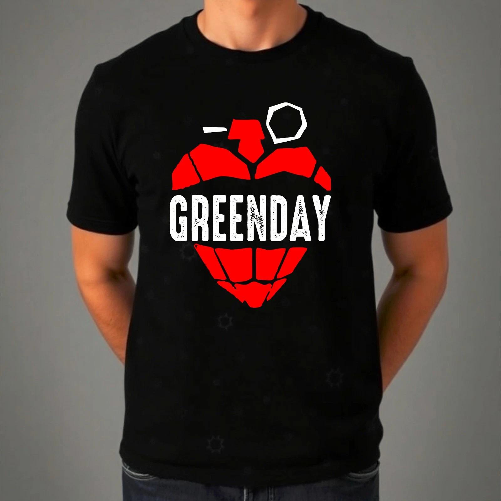 

Green Music Day Rock Band 2026 Heart Gernade Music Album Fan Gift Tee T-Shirt M