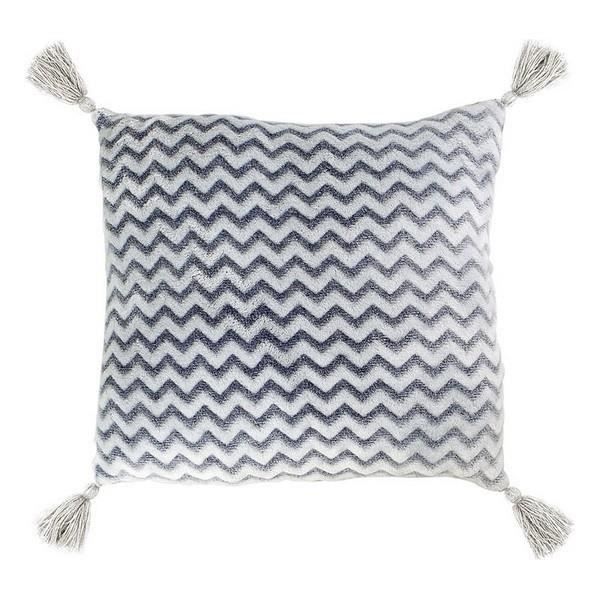 Coussin - Zigzag - 40 X 40 Cm - Doux - Gris - Design Contemporain