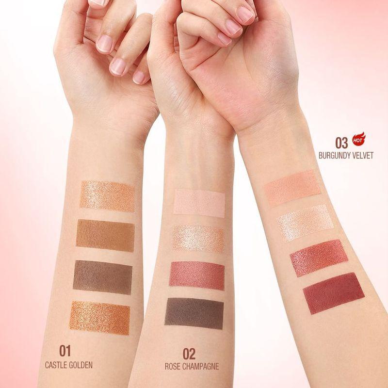 O.TWO.O - Rich Colors Eyeshadow Palette - 3 Colors