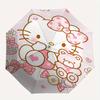 Hello Kitty,Cute Automatic Folding Umbrella-Simple 8-Rib Design, Bright Cartoon Pattern, Durable Iron Frame, Suitable For Travel, Outdoor, B