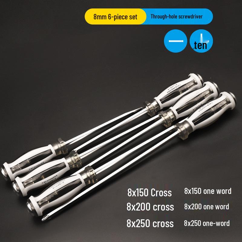 Industrial Grade Magnetic Screwdriver Set - Super Hard, Impact Resistant, Flat & Phillips Slotted Heads