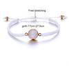Charms Stone Bead Weave Rope Bracelets Women Girl Boho Handmade Party Gifts Jewelry
