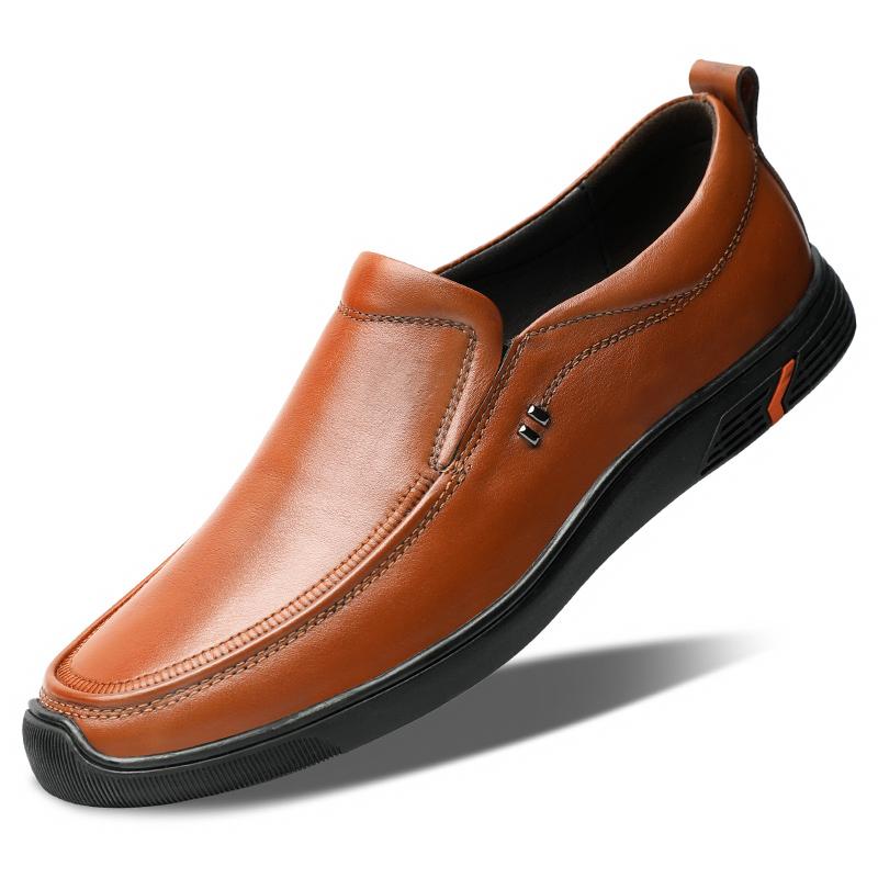 

Fashion Man Business Shoes Genuine Leather Summer Mens Moccasin Wedding Shoes Fashion Leather Loafer Men Luxury Male Casual Footwear 45 коричневый