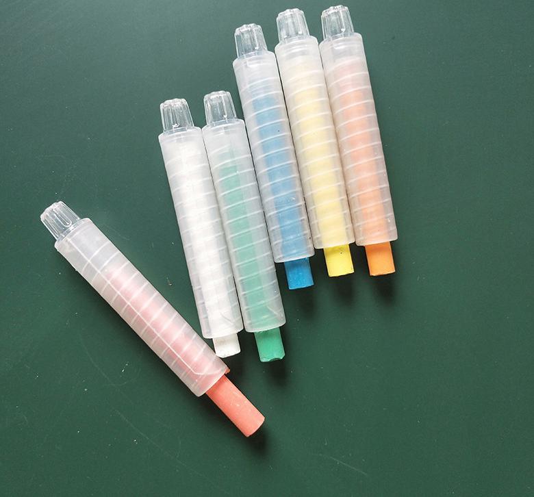 Magnetic Teacher Writing Tools: White & Colored Chalk for Black/Green Boards - 12 Pieces Office Teaching Supplies