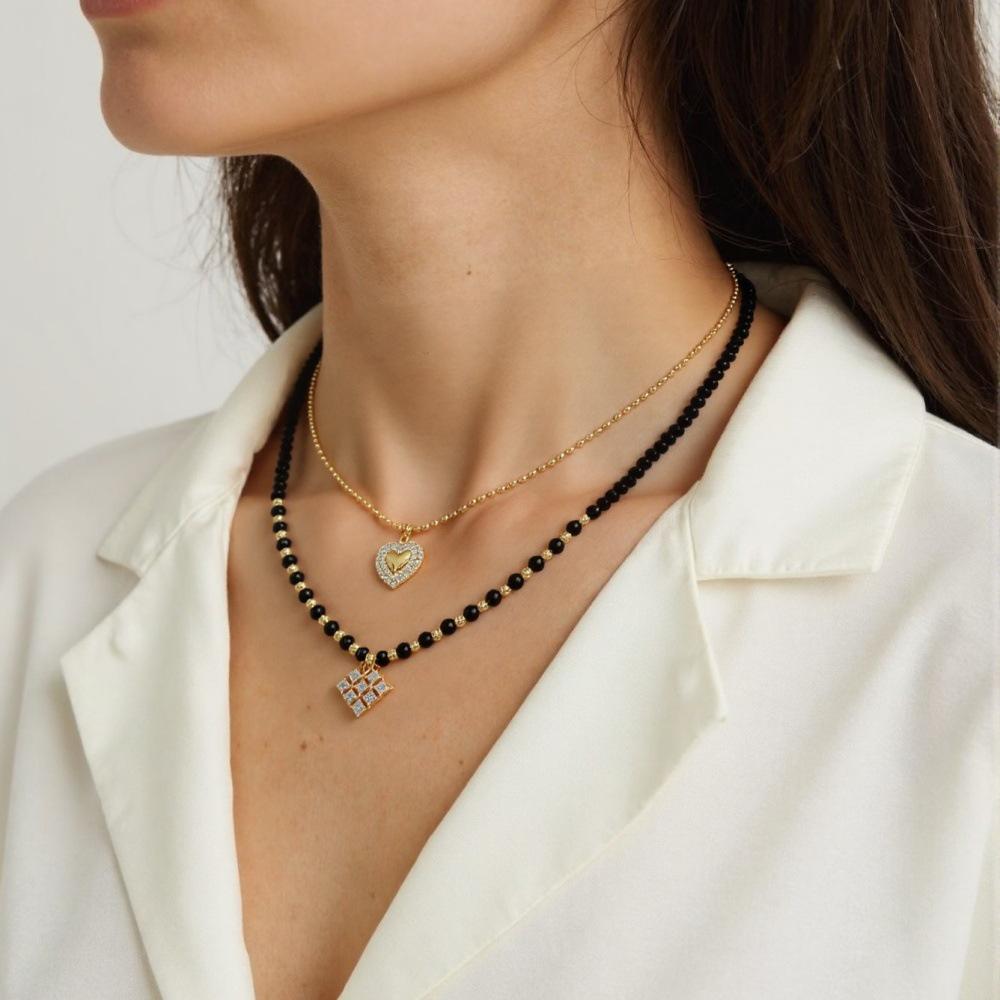 

Vintage Multi-Layer Faceted Bead Choker Necklace