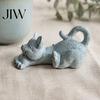 Desktop Stress Relief Toy Stretching Kitten Figurine, Resin Cat Statue, Cute Animal Ornament, Artistic Decoration for Study Compact Home Office