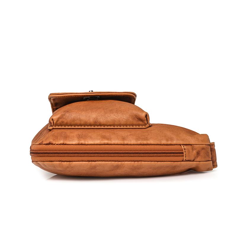 Women's Chest Bag Soft Leather Shoulder Bag Crossbody Small Bag Large Capacity Shoulder Travel Bag