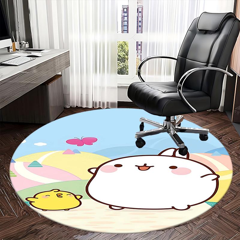 Cute Animal Toy, Goods Chair mat Round Rug Office carpet, Non slip, Suitable for Living Rooms, Bedrooms Decor.1205498a