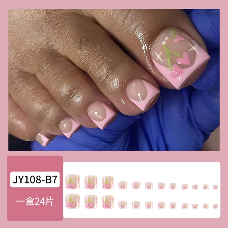 24 Stck kurze quadratische franzsische Zehenngel mit Farbverlauf, zum  Aufdrcken der Ngel, weie Blume, frische Mdchen und Frauen, tragbares  Zehennagel-Patche-Set mit Jelly-Tabs, knstliche Fe gnstig kaufen   Preis, kostenloser Versand, echte ...