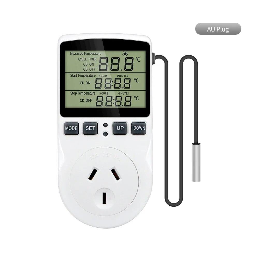 

Timer Socket Thermostat Digital Temperature Controller EU/AU/US/FR/UK Plug Outlet With Timer Switch Heating Cooling AC 110V~230V