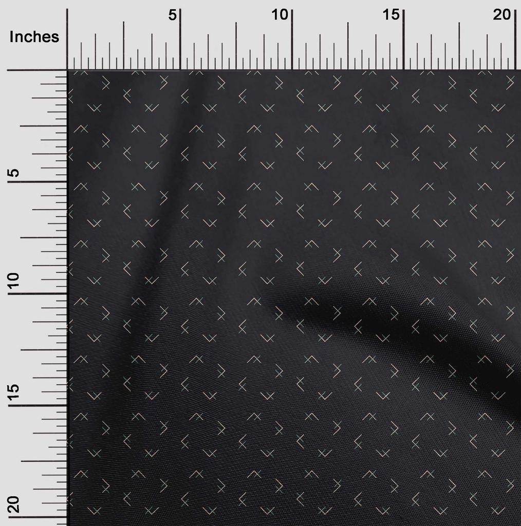 oneOone Cotton Flex Chocolate Brown Fabric Abstract Dress Material Fabric Print Fabric By The Yard 40 Inch