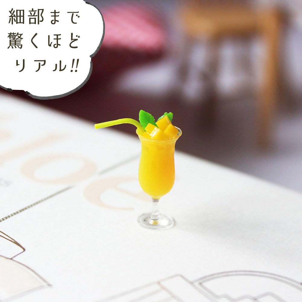 moin moin Miniature Scale Orange Juice Cup Set of 2 Doll Furniture Accessories Tableware Water Jar Summer Glass Ice Glass Realistic 2406mini46 1/6 /