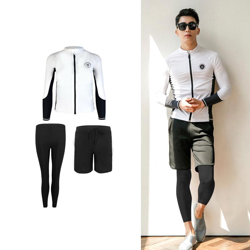 Couple's Wetsuit: Women's Long Sleeve & Pants, Men's Quick Dry Sun Protection Surfing and Snorkeling Suit