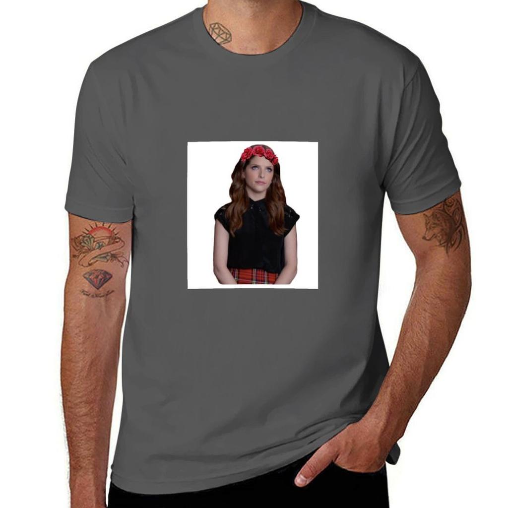 Anna Kendrick Tshirt Work Short Sleeve Cotton Top