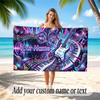 Music Theme Quick Dry Beach Towel Custom Name Text Print Large Sand Resistant Towel Beach Vacation