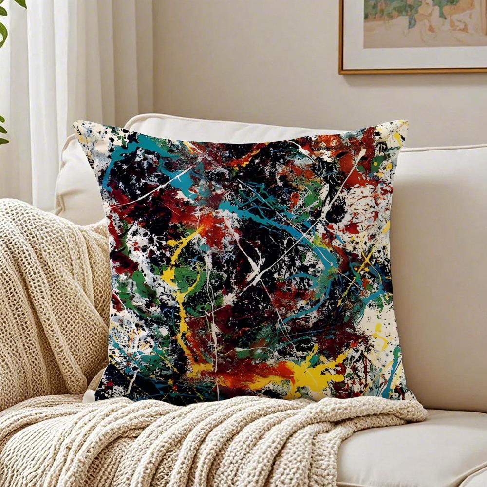 JJackson Pollock Pillow Abstract Art Cushion Cover Pillowcase Antidustmite living Room Sofa Decor Cushion Room