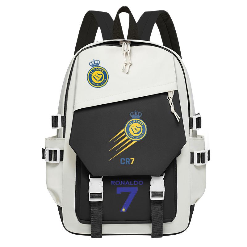 Football Player C Luo Peripheral Printing Trend Schoolbag Junior High School High School Students Large Capacity Spine Backpack