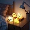 Portable Silicone Night Lamp for Kids Cute Bunny Animal Design USB Rechargeable Bedroom Light