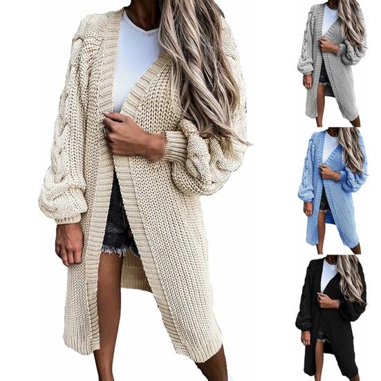 Abrigo de suéter Cuello en V Resistente al frío De longitud media Twist  Suéter de cárdigan de color puro para mujeres comprar a buen precio —  entrega gratuita, reseñas reales con fotos —