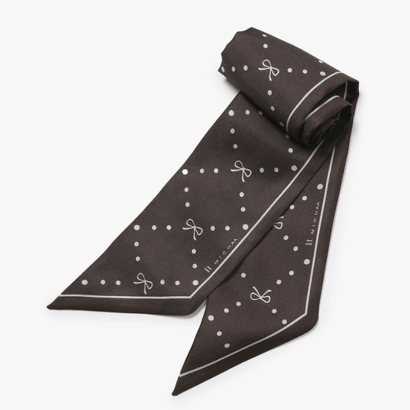 IT MICHAA Itmisha Dot Printed Silk Scarf ITOAAMF110 (2COLOR)