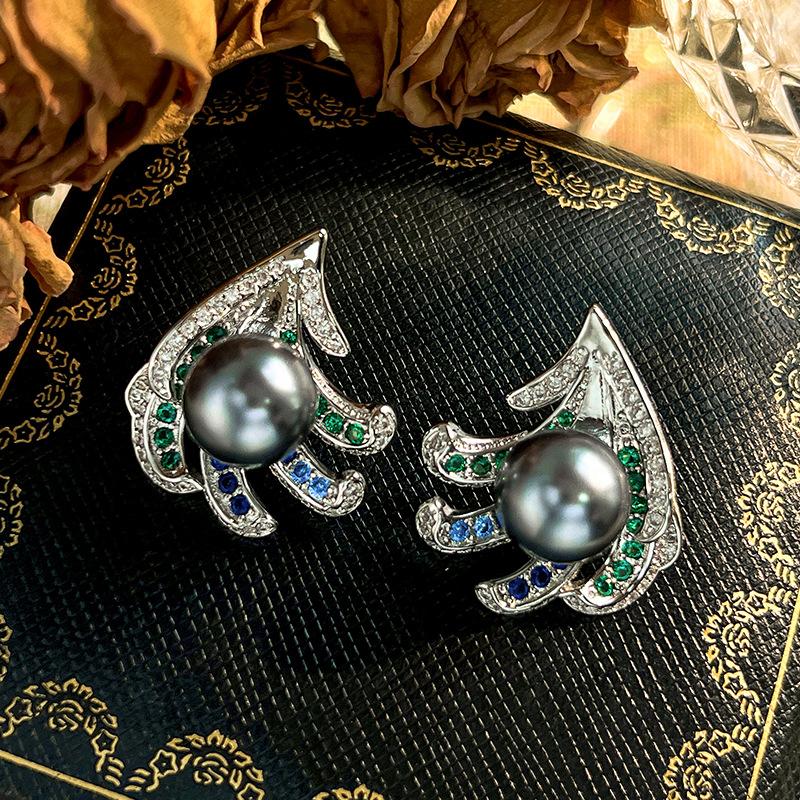 

Набор украшений, Украшения, Жемчужные серьги, Кольца, Ожерелья, Премиальные серые бусины, Женственные ретро товары.