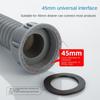 1m Drain Pipe Double Screw Oral Extension Hose Fittings Tightness Flexible Sink Drain  Kitchen Sink
