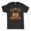Mens Candy Dealer T Shirt Funny Halloween Trick Or Treat Candies Joke Tee for