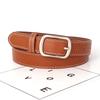 Trouser Decoration Leather Belt Square Buckle Pin Buckle Belt Fashion Women's Belt  Jeans Wear