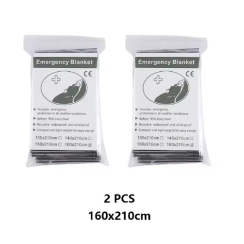 1-3Pcs Emergency Blanket Outdoor Survival First Aid Kit Windproof Insulation Lifesaving Pet Foil Thermal Military Rescue Blanket
