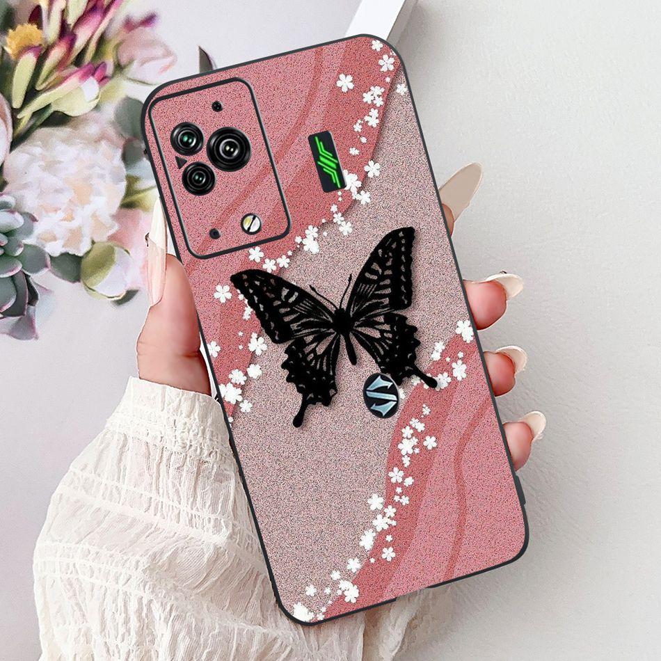 Per Xiaomi Black Shark 5 Pro Shark5 Custodia per Telefono Black Shark 5 5Pro Elegante Floreale Gatto Dipinto Morbido Silicone TPU Custodie
