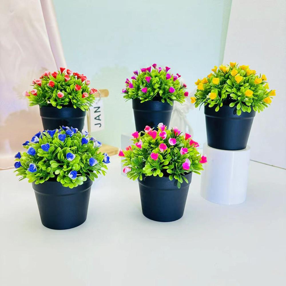 Ball Rose Flower Greenery For Wedding Decor Home Office Display Tabletop