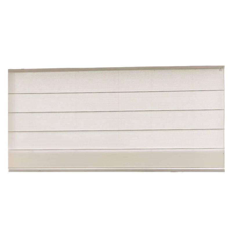 Japanese Style Blackout Roman Curtains - Light-Transmitting, Non-See-Through Electric Roller Blinds for Study, Tea Room, Living Room, and Balcony.