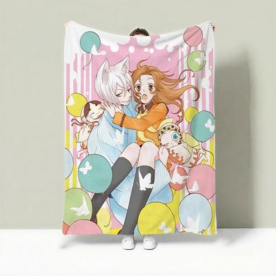 Anime K-Kamisama Kiss Throw Lightweight 240g Flannel Blanket Soft Skin-friendly for Summer Cooling