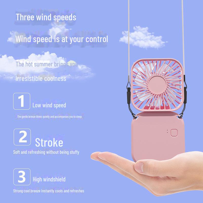 

Портативный мини-USB-вентилятор для шеи: Hands-Free, складной, карманный, идеально подходит для использования в офисе и на улице Small 8 розовый