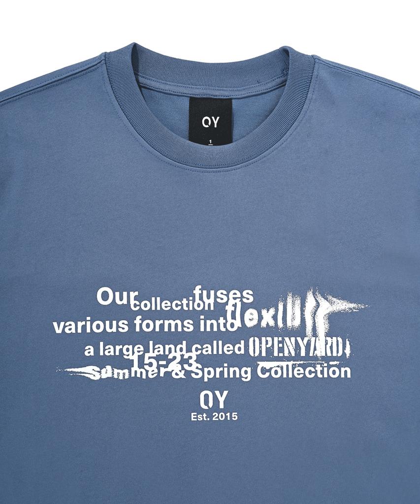Opeunyadeu(Owai) Vanish Typo Logo T-Vintage Blue
