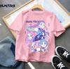 Tricouri Kpop Desene Animate Drăguțe Demon Hunters Huntrix Vară Băieți Fete Mânecă Scurtă Topuri cu Gât Rotund Anime Kpop Demon Hunters Tricou