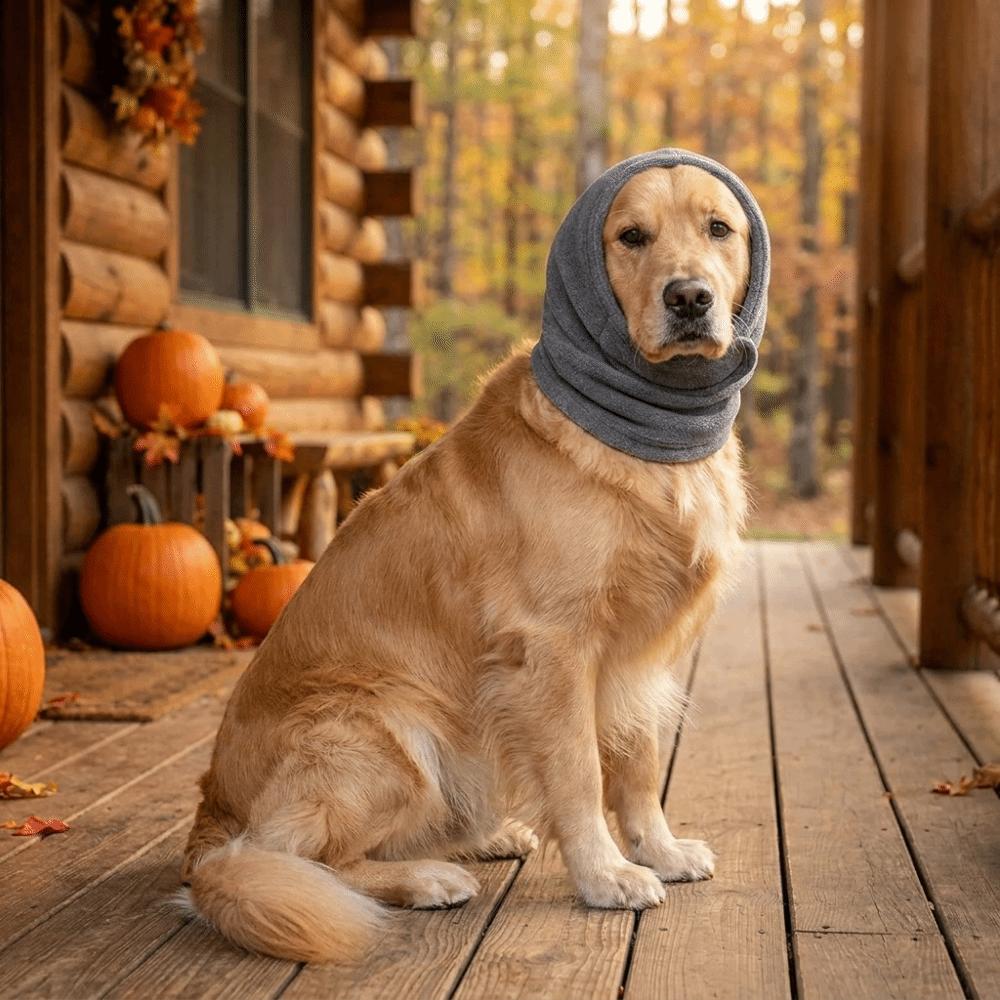 Breathable Dog Soothing Headgear Noise Reduction Dog Ear Cover Pet Calming Hood Sleep Use