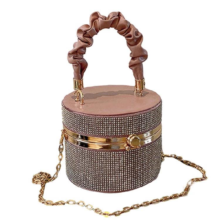 Сумка-цепочка со стразами Ведро Вечерняя сумка Сумка-тоут для вечеринки, банкета, свадьбы