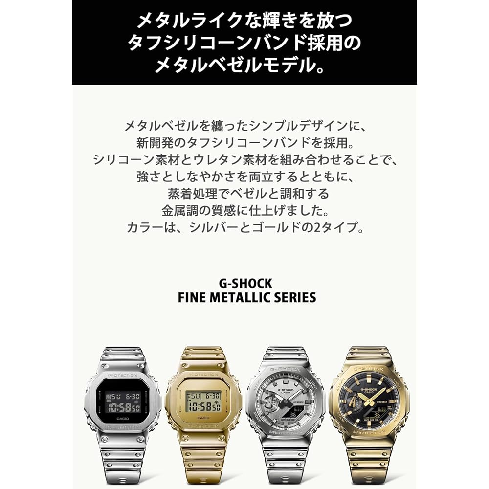 Casio G-Shock Fine Metallic Series GM-2100YM-8AJF Men's Silver Watch