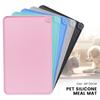 Waterproof Pet Food Pad Pet Mat Dog Cat Solid Color Silicone Non-Stick Pet Bowl Drinking Mat Dog Feeding Placemat Easy Washing