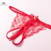 Sexy Lace Transparent Crotch-open Temptation Three-point Female Sexy Underwear Open Crotch Suit Sexy Lingerie Bra+Underwear