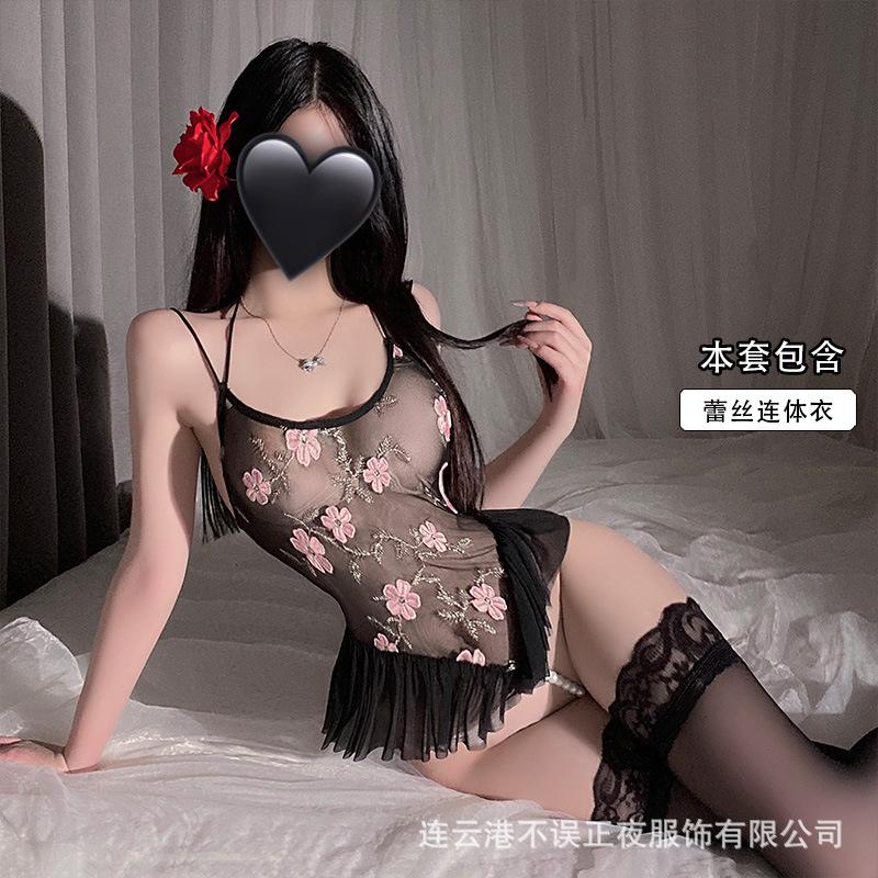 Sexy lingerie sexy lace onesie pure desire to flirt seduction uniform qqny pajama suit women
