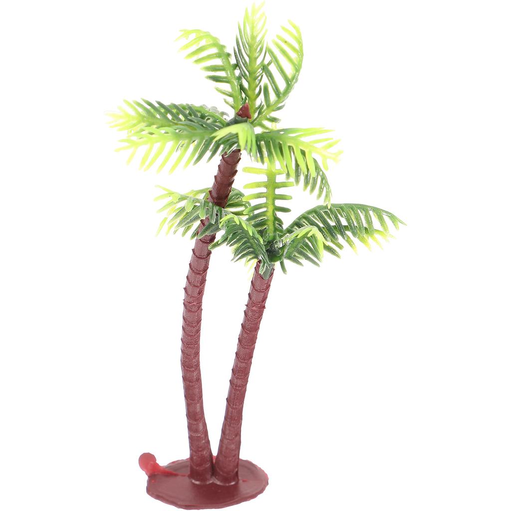 Waterproof Plastic Coconut Palm Tree Mini for Miniature Garden DIY Terrarium Bonsai Decoration Tropical Miniatures Palm Tree