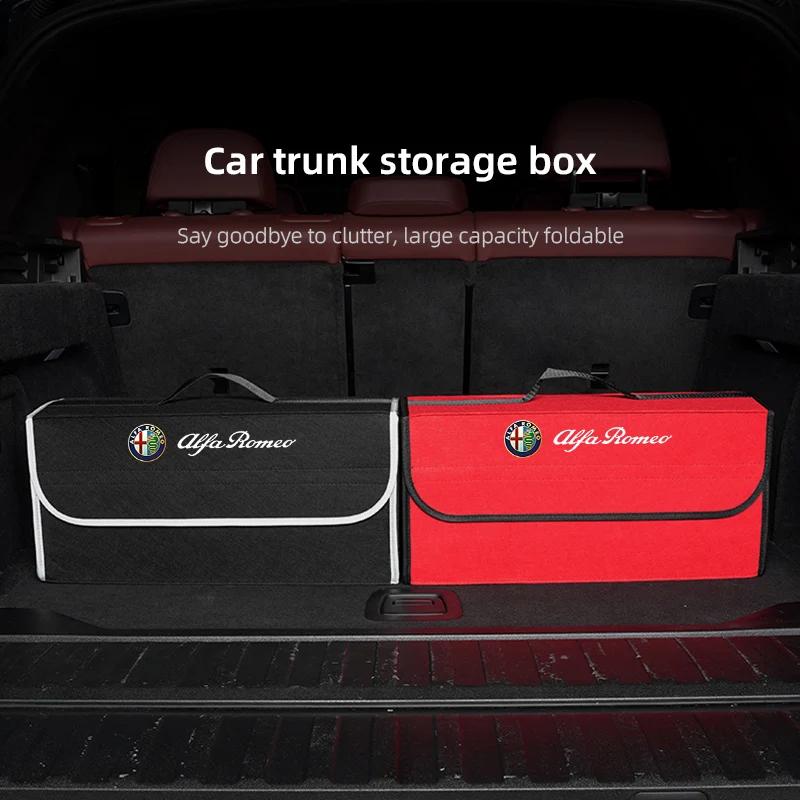 Hub Caps Car Felt Cloth Storage Bag Folding Organizer Box Trunk Tool Case For Alfa Romeo 156 159 147 4C 8C 166 Giulia Giulietta CVQ1