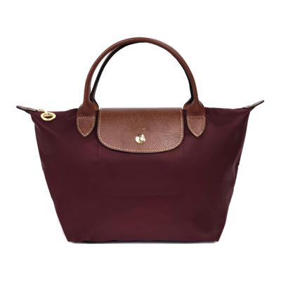 Le Pliage Original Series Ražené Logo Nylonové Plátno A Kůže Knedlíková Tote Taška Malá Dámské Tote Tašky Hnědá 1621089P87