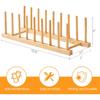 Bamboo Dish Dying Rack - Pot Lid Plate Organizer Holder for Cabinet - Cutting Board Organizer-Plate Rack for Dish, Pot Lid, Bowl, Cup, Cutting Board